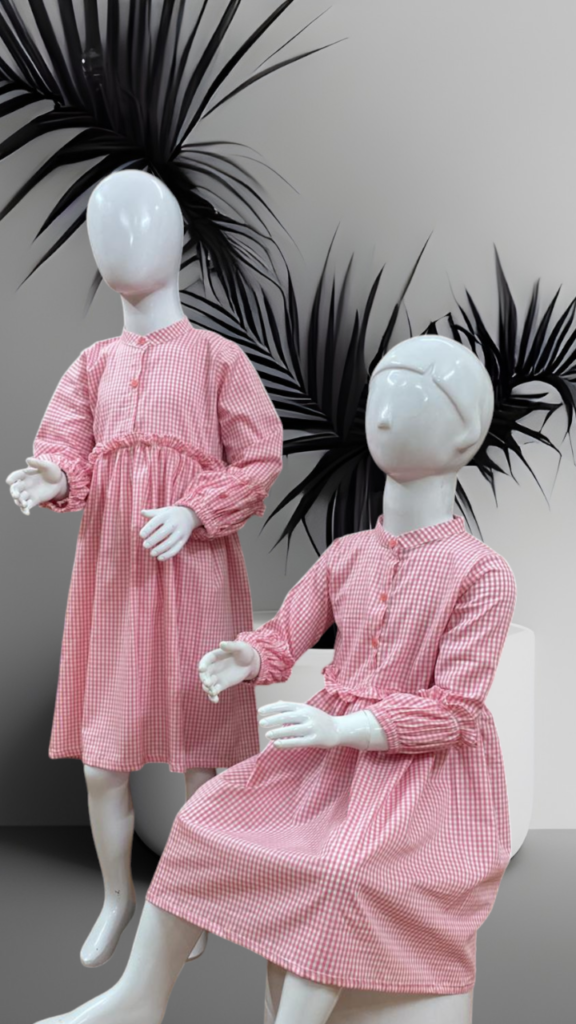 WS-G-A00004 Pink Check Tops